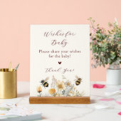 Voeux Pour Bébé Baby shower Bee Fleur sauvage Flor (Mariage)
