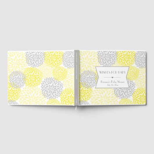 Voeux pour bébé, Baby shower livre d'hôtes, jaune (Complet)