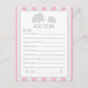Voeux pour bébé - Carte de jeu Baby shower