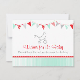 Voeux pour bébé - carte postale baby shower