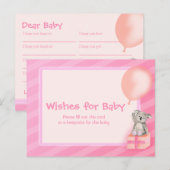 Voeux pour bébé fille - baby shower koala carte po (Devant / Derrière)