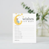 Voeux pour Bébé Ours Baby shower Conseils Cartes (Debout devant)