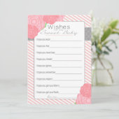 Voeux pour carte Baby shower. Rose (Debout devant)