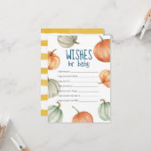 Voeux pour carte bébé, Baby shower de carte de sou (Devant/Arrière en situation)