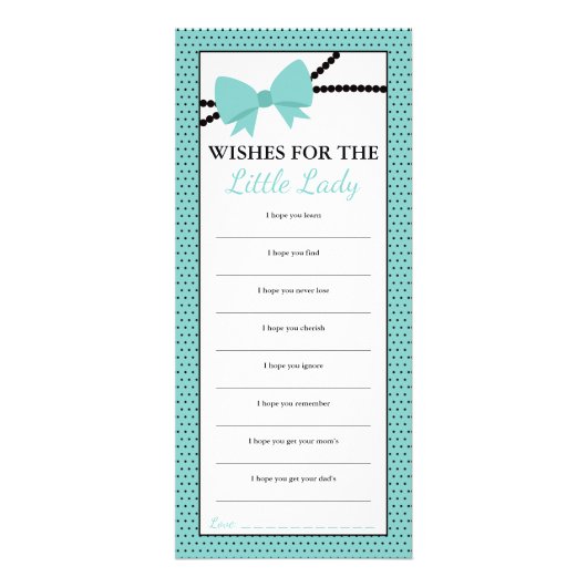 Voeux pour carte bébé, voeux, petite dame (Devant)