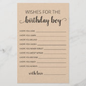 Voeux pour la carte d'anniversaire garçon fête d'a (Devant)