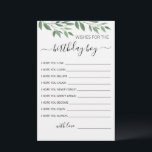 Voeux pour la carte d'anniversaire garçon fête d'a<br><div class="desc">Achetez cette carte et profitez de la haute qualité Voeux pour la carte garçon d'anniversaire pour votre événement! Le design verdoyant.</div>