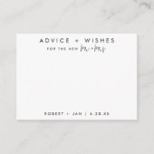 Voeux pour la nouvelle carte de conseil M & Mme Bl (Devant)