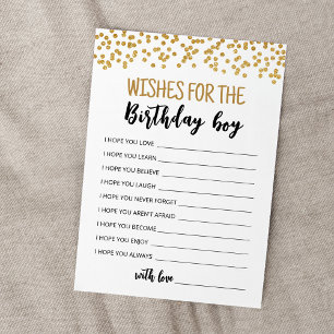 Voeux pour l'Anniversaire garçon Carte de fête d'a
