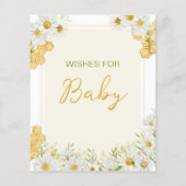 Voeux pour les cartes bébé Bumblebee Bee Yellow Do (Dos)