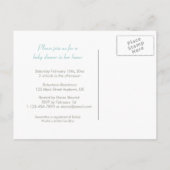 Voeux pour l'invitation de carte postale Baby show (Dos)