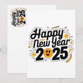 Vœux pour une lumineuse carte de Noël 2025 (Devant / Derrière)