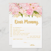 Voeux Rose Et Or Pour Les Cartes Conseils Pour Béb (Devant / Derrière)