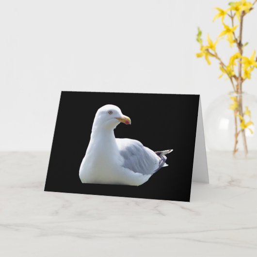 Voeux Seagull Ajouter une carte texte (Fleur jaune)