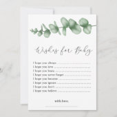 Voeux vertes pour carte Baby shower (Devant)