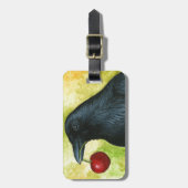 Vogel 55 kraai raaf bagagelabel (Voorkant verticaal)