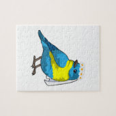 Vogel als Bride met de adem van bloemen Legpuzzel (Horizontaal)