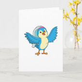Vogel als Bride met Veil Kaart (Gele Bloem)