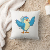 Vogel als bruid met sluier kussen (Deken)