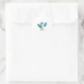 Vogel als bruid met sluier ronde sticker (Tas)
