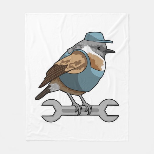 Vogel als Carftsman met Frans Fleece Deken (Voorkant)