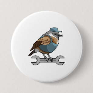 Vogel als Carftsman met Frans Ronde Button 7,6 Cm