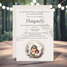 Vogel Aquarel 40e Verjaardagsuitnodiging