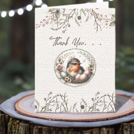 Vogel Aquarel Vouw Dankkaart Bedankkaart