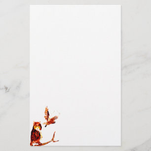 Vogel Art Tawny Bruine Uilen Briefpapier