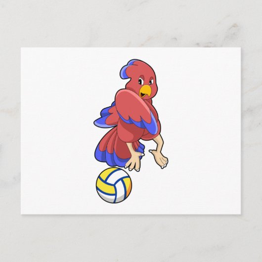 Vogel bij volleybalsporten briefkaart (Voorkant)