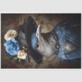 Vogel Bloemen Pet Jurk Decoupage Tissuepapier (Voorkant)