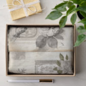 Vogel Bloemen Tekst Decoupage Tissuepapier (Geschenk)