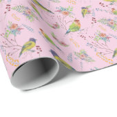 Vogel Botanisch Cadeaupapier (Rol Hoek)