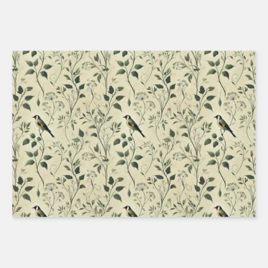 Vogel & Botanische Wraps en Decoupage Inpakpapier Vel (Voorkant 3)