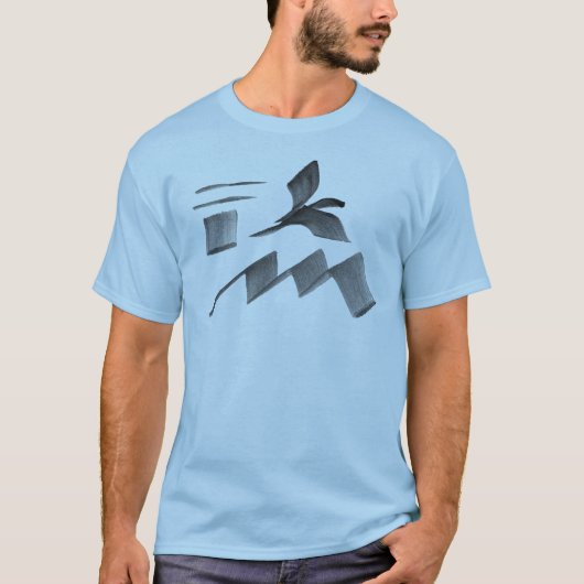 Vogel boven bergen 2 t-shirt (Voorkant)