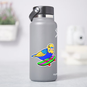 Vogel Budgie Skateboard 4" Kiss Cut Vinyl Sticker
