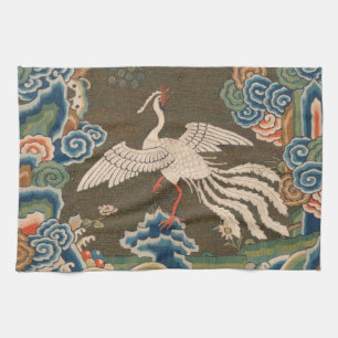 Vogel Chinees Antiek Decor Theedoek
