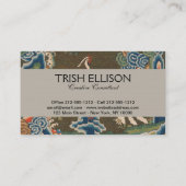 Vogel Chinees Antiek Decor Visitekaartje (Achterkant)