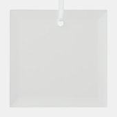 Vogel Damask Kerstversiering Glas Ornament (Achterkant)