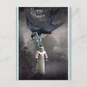  vogel die Baby brengt gelukkig nieuwjaar Briefkaart