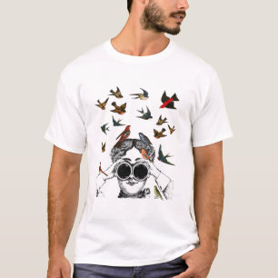 vogel die cadeaus kijkt voor twitchers, t-shirt