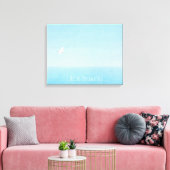 Vogel die over Oceaan in Inspirerend van Hawaï vli Canvas Afdruk (Insitu (Woonkamer))