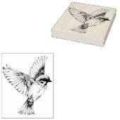 Vogel die rubberen kunststempel gebruikt rubberstempel (Gestempeld)