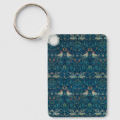Vogel door William Morris,  Tuin Textielkunst Sleutelhanger (Voorkant)