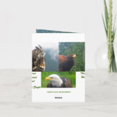 Vogel drie al Kaart van de gelegenheidsNota (Achterkant)