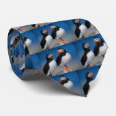 vogel een paar puffins stropdas (Opgerold)