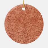 Vogel en Anemone van William Morris,  Natuur Keramisch Ornament (Achterkant)