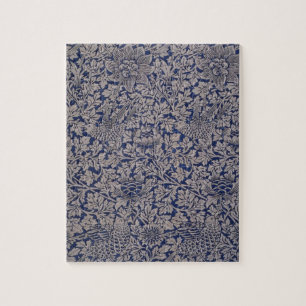 Vogel en anemoon van William Morris vintage patroo Legpuzzel
