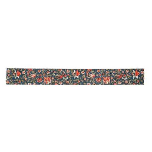 Vogel en bloem Perzisch blauw rood patroon Lint (Voorkant)