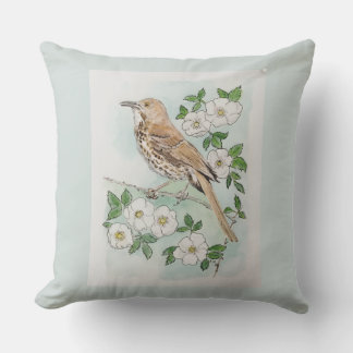 Vogel en bloem van de staat Georgia Kussen